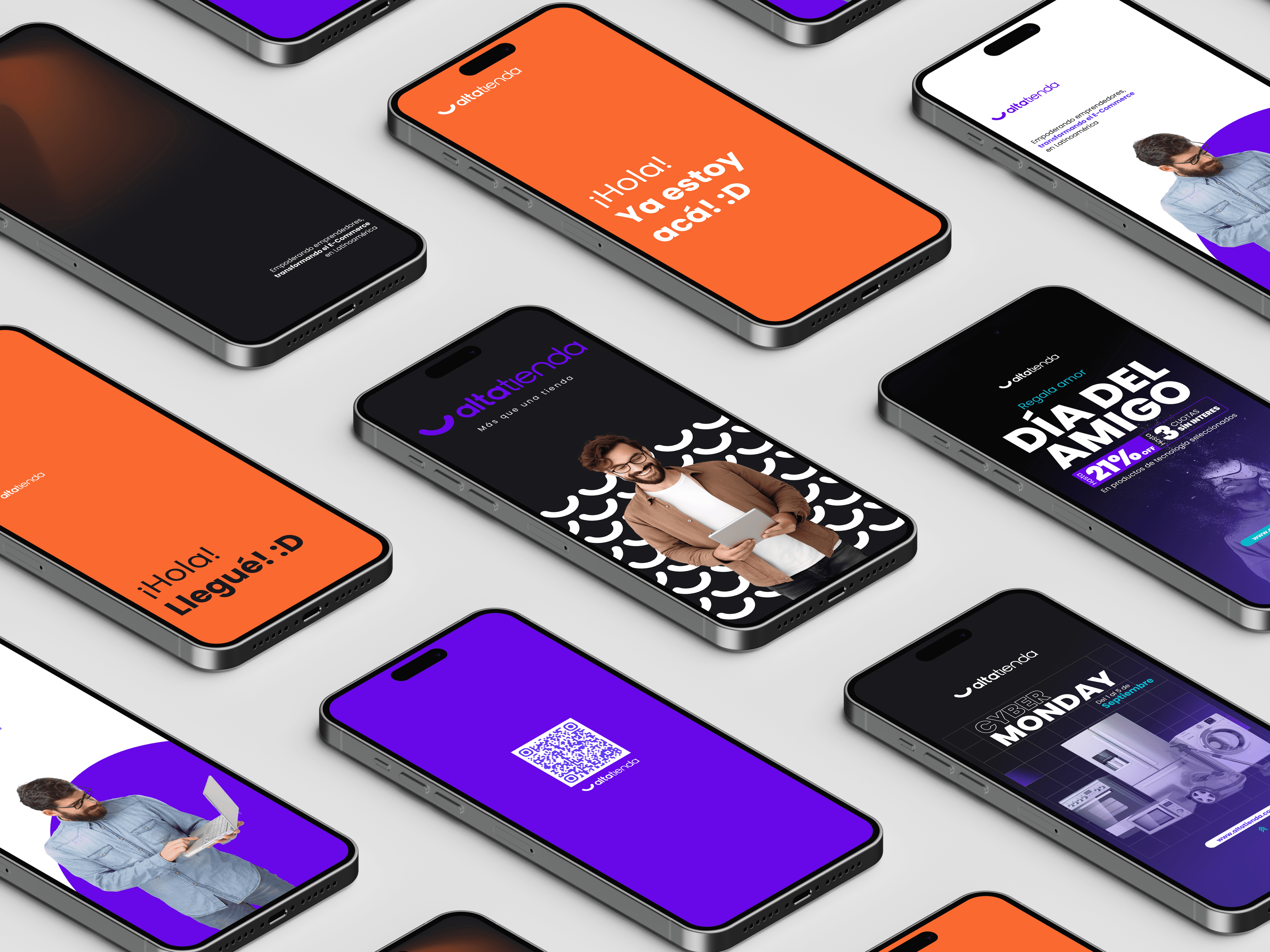 Altatienda — social media post grid and profile