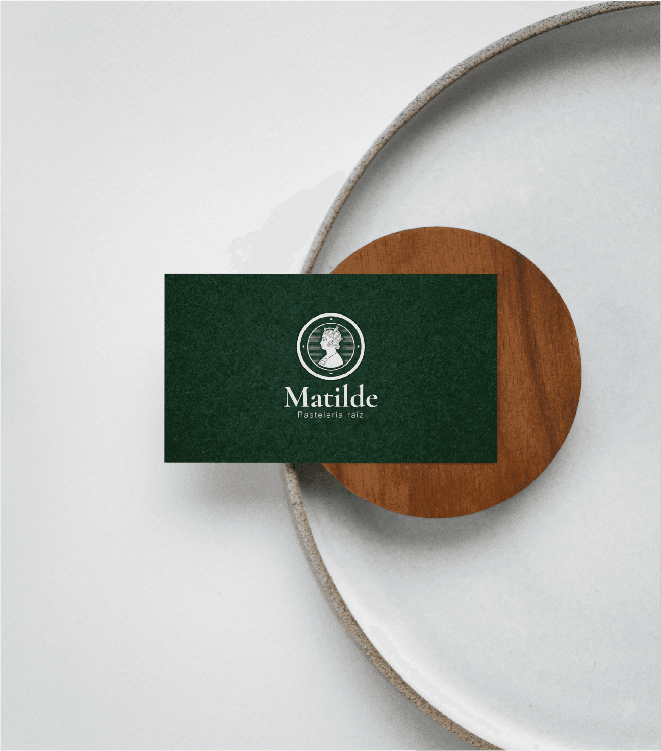 Matilde — business card on a plate